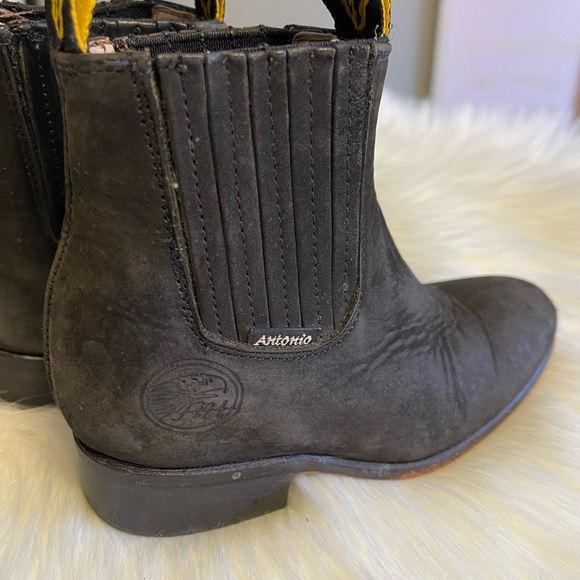 Antonio Hdez Black Leather Pull On Boots 10.5 - Picture 7 of 13